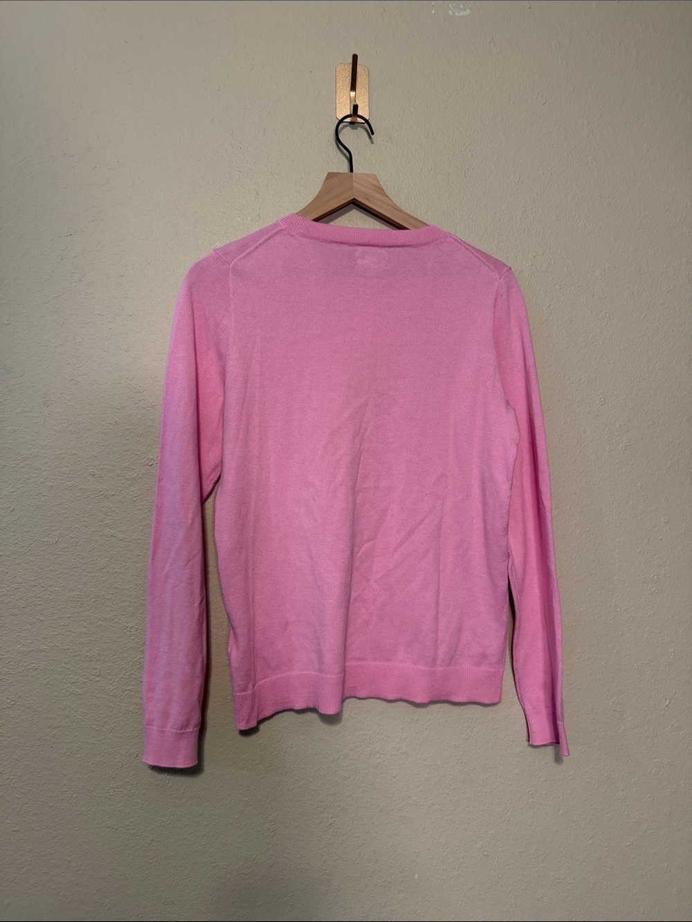 J.Crew‎ Teddie Pink Red Heart Intarsia Cotton Crewneck Sweater Size Medium NWT - Picture 7 of 8